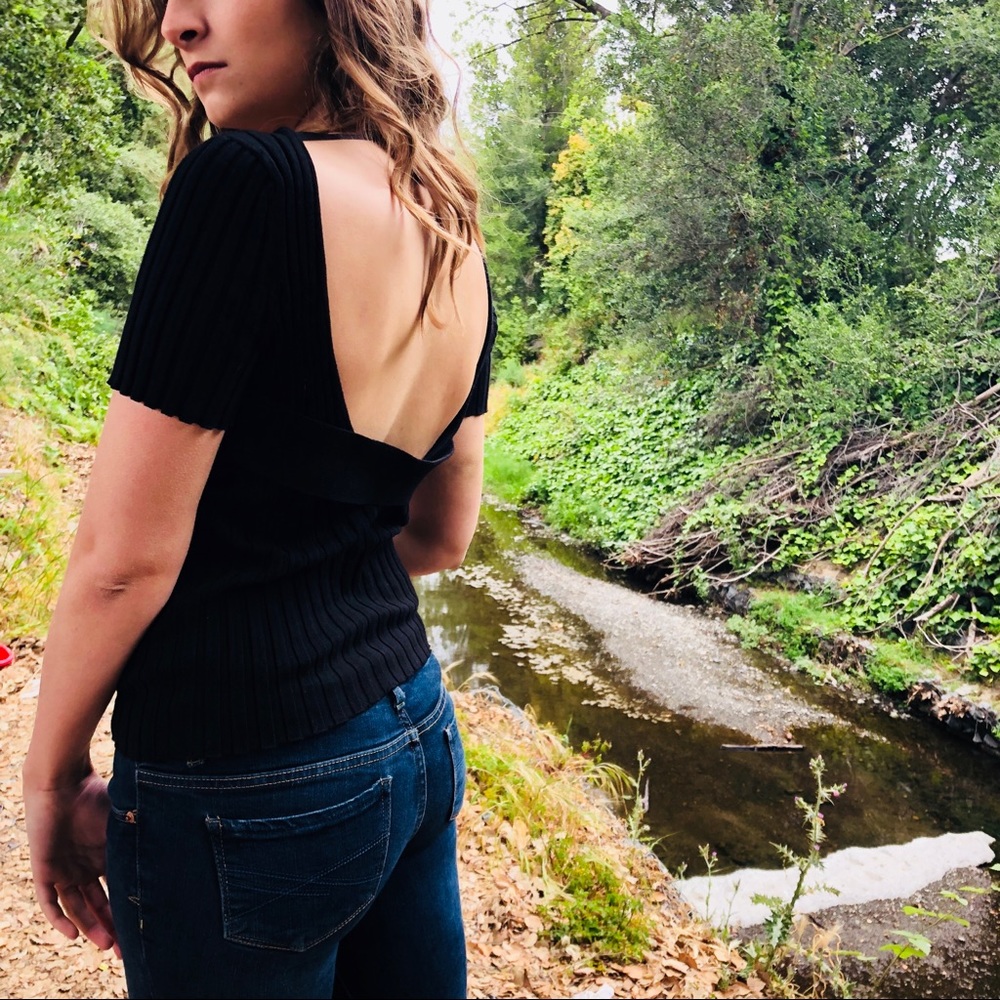 Free People Black Short Sleeved Shirt - Picture 3 of 6